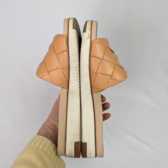 Sam Edelman Adaley Leather Platform Slide Sandals Woven - Picture 6 of 12